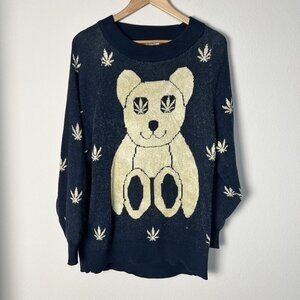 Urban Outfitters Teddy Leaf Pullover Sweater Oversized Loungwear‎ Size XS